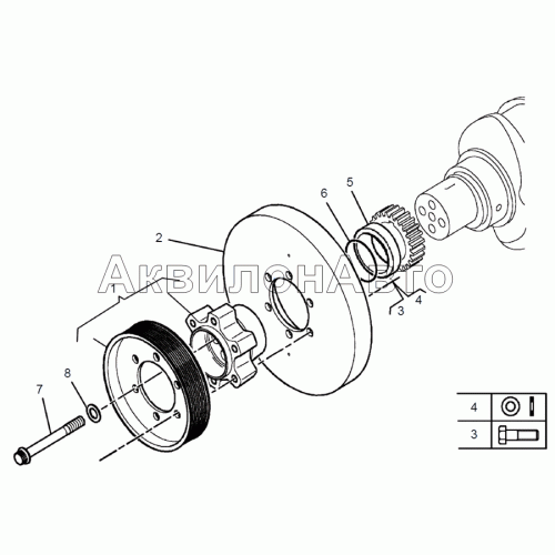 Демпфер и шкив вала коленчатого Демпфер и шкив вала коленчатого