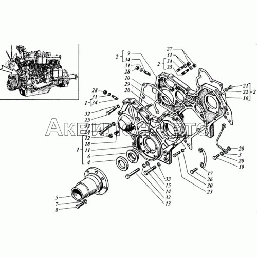 Картер и крышка Картер и крышка
