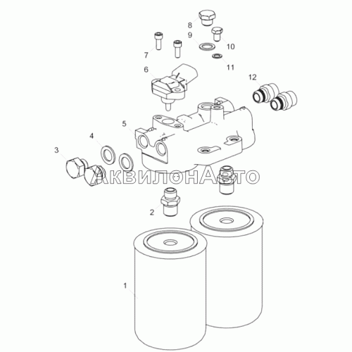 6565.1117010 Фильтр тонкой очистки топлива в сборе 6565.1117010 Фильтр тонкой очистки топлива в сборе