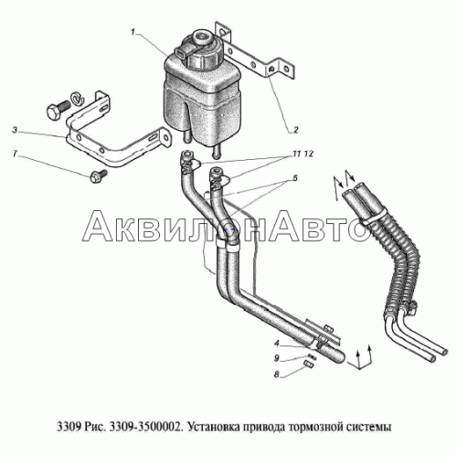 Установка привода тормозной системы Установка привода тормозной системы