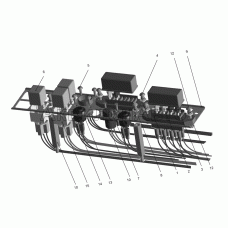 Панель реле и предохранителей автомобиля MA3-437030 Panel of relays and safety devices of MAZ-437030