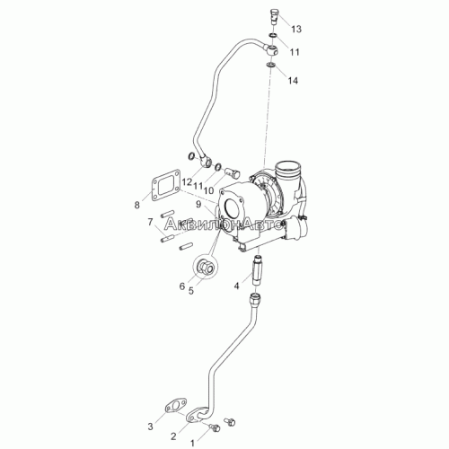 53443.1118005-30 Установка турбокомпрессора (ЯМЗ-53443-30) 53443.1118005-30 Установка турбокомпрессора (ЯМЗ-53443-30)