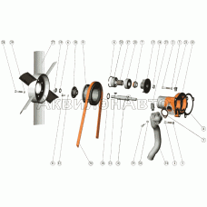 Установка водяного насоса, установка вентилятора Установка водяного насоса, установка вентилятора