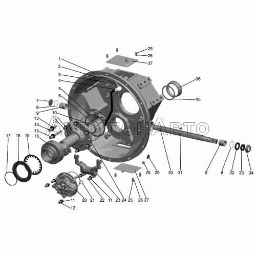 Картер коробки передач ТМЗ–14.180–10 Картер коробки передач ТМЗ–14.180–10