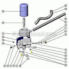 Установка масляного фильтра с ЖМТ. Установка патрубков Установка масляного фильтра с ЖМТ. Установка патрубков