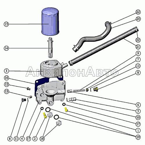 Установка масляного фильтра с ЖМТ. Установка патрубков Установка масляного фильтра с ЖМТ. Установка патрубков