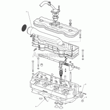 Крышка головки цилиндров. Установка свечи накаливания Крышка головки цилиндров. Установка свечи накаливания