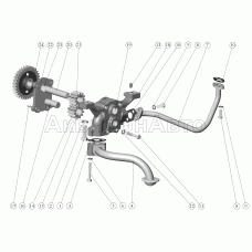 Установка масляного насоса. Установка приёмника масляного насоса.