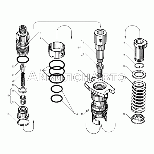 Секция топливного насоса высокого давления