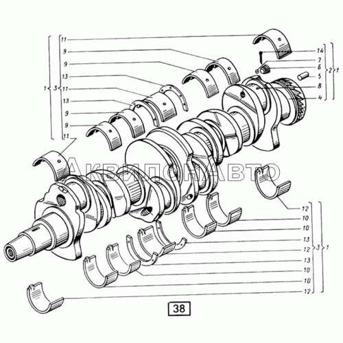 Вал коленчатый СМД-31, -31А, -31.01, 31Б.04