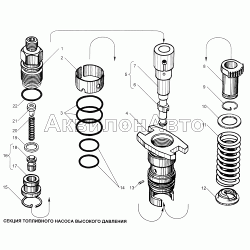 Секция топливного насоса