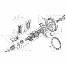 ВАЛ КОЛЕНЧАТЫЙ И МАХОВИК двигателей ЯМЗ-6562.10, ЯМЗ-6563.10
