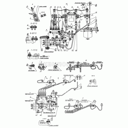 Система питания. Топливные трубопроводы и установка топливной аппаратуры