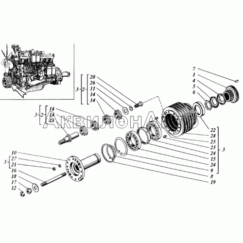 Передний носок коленчатого вала Передний носок коленчатого вала
