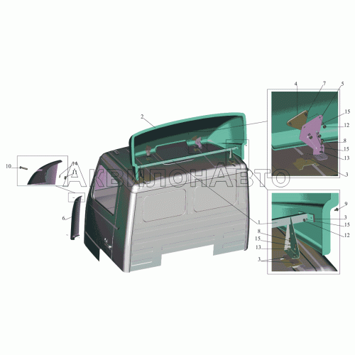 Установка обтекателя 534004-8000014