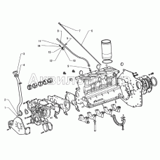 Блок цилиндров. Установка маслозаливной горловины Блок цилиндров. Установка маслозаливной горловины