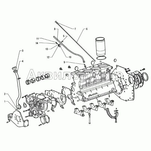 Блок цилиндров. Установка маслозаливной горловины Блок цилиндров. Установка маслозаливной горловины