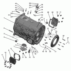 Картер коробки передач, задняя часть
