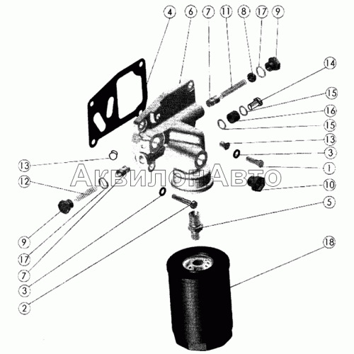 Установка масляного фильтра Установка масляного фильтра