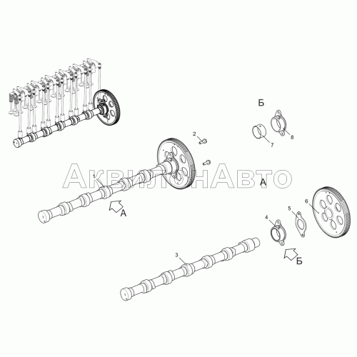 Вал распределительный 536-30-100600-010