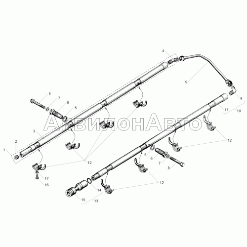 Система охлаждения поршней маслом