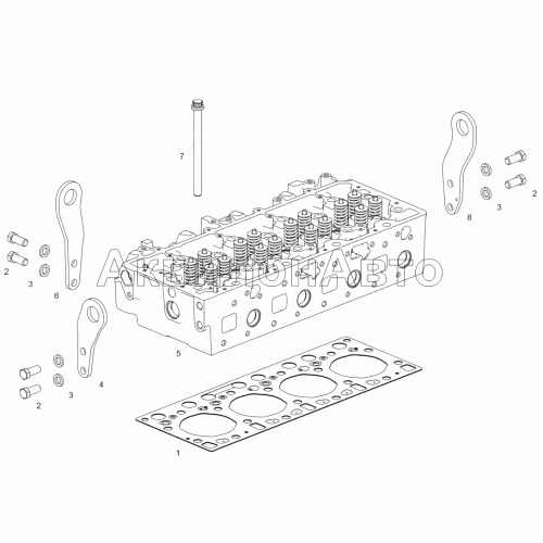 5340.1003005-10 Установка головки цилиндров (ЯМЗ-5344-10, ЯМЗ-53442)