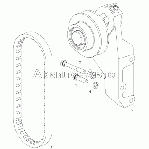7511.3509005 Установка натяжного устройства компрессора 7511.3509005 Установка натяжного устройства компрессора