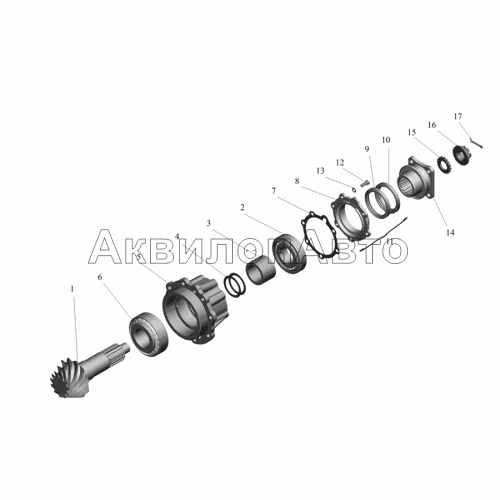 Редуктор заднего моста. Шестерня ведущая