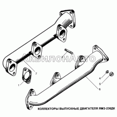 Коллекторы выпускные двигателя ЯМЗ-236ДК