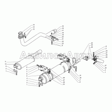 Глушитель, резонатор, трубы глушителя автомобиля Соболь с двигателем ГАЗ-560