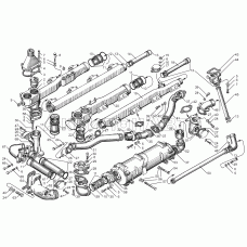 Трубы и термостаты системы охлаждения двигателей ЯМЗ-850.10, ЯМЗ-850.10-01