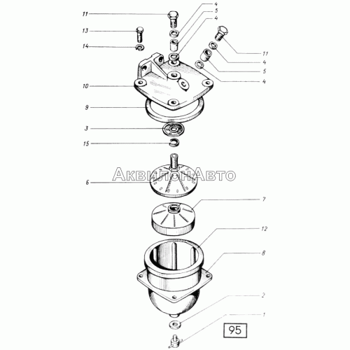 Топливный фильтр грубой очистки СМД-60, -62, -64, -66, -72 Топливный фильтр грубой очистки СМД-60, -62, -64, -66, -72