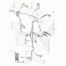 Топливный погружной модуль, топливные трубопроводы