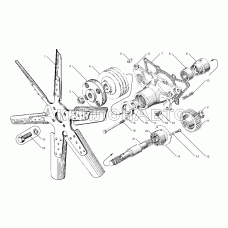 Привод вентилятора двигателей ЯМЗ-238ДЕ-10, ЯМЗ-238ДЕ-11
