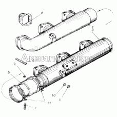 Трубопроводы впускные двигателя ЯМЗ-240