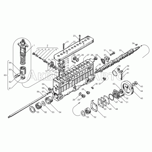 Топливный насос высокого давления двигателей ЯМЗ-850.10, ЯМЗ-8501.10, ЯМЗ-8502.10, ЯМЗ-8502.10-08 Топливный насос высокого давления двигателей ЯМЗ-850.10, ЯМЗ-8501.10, ЯМЗ-8502.10, ЯМЗ-8502.10-08