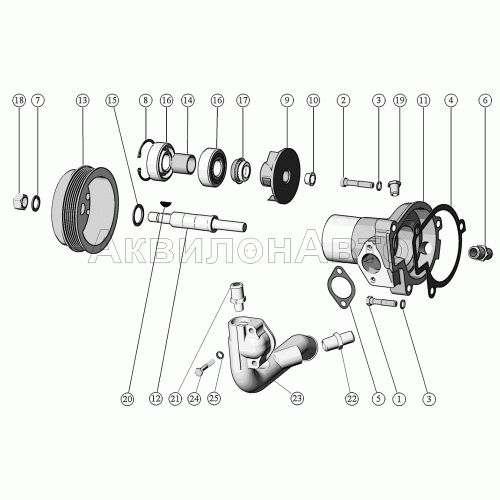 Установка водяного насоса. Установка водяного насоса.