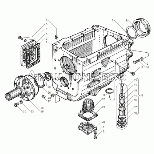Картер коробки передач ЯМЗ-239 в сборе Картер коробки передач ЯМЗ-239 в сборе