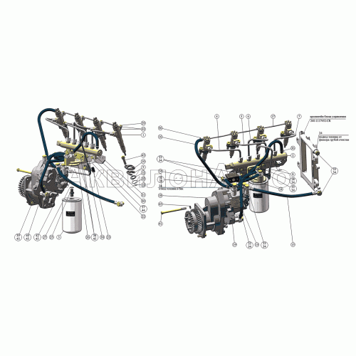 Топливные трубопроводы и установка топливной аппаратуры (с системой топливоподачи «Common Rail») Топливные трубопроводы и установка топливной аппаратуры (с системой топливоподачи «Common Rail»)