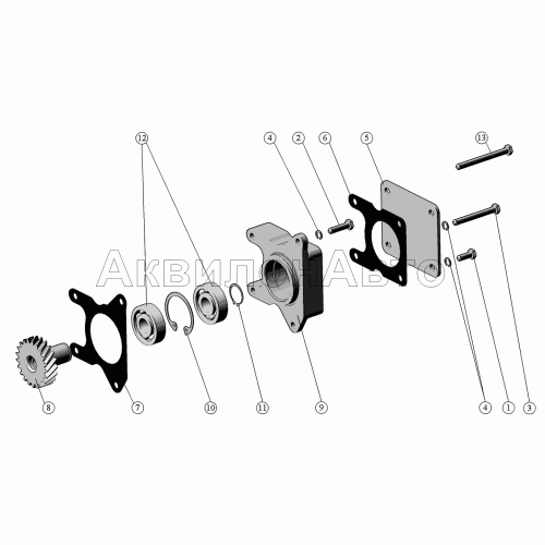 Установка привода гидронасоса Установка привода гидронасоса