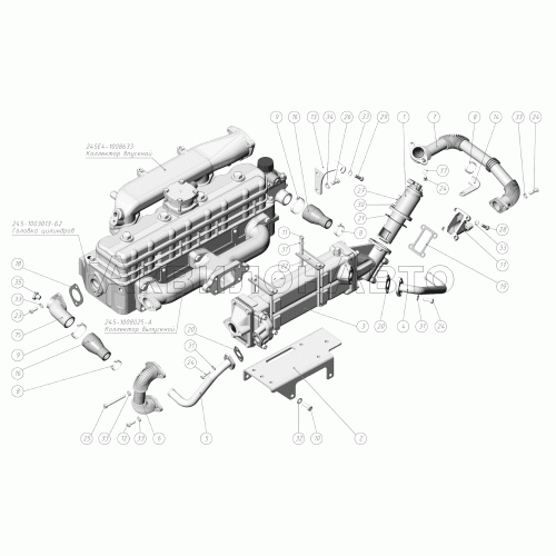 Установка системы рециркуляции отработавших газов. Установка системы рециркуляции отработавших газов.