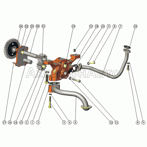 Установка масляного насоса. Установка приёмника масляного насоса