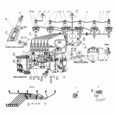 Топливные трубопроводы и установка топливной аппаратуры с топливным насосом пр-ва ОАО «ЯЗДА»