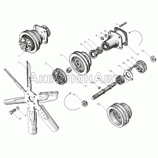 Вентилятор и привод вентилятора двигателей ЯМЗ-238НД3 и ЯМЗ-238НД4