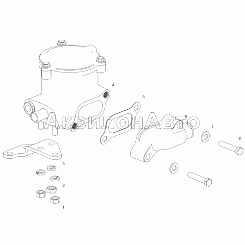 6582.1014196 Маслоотделитель с патрубком и кронштейном 6582.1014196 Маслоотделитель с патрубком и кронштейном