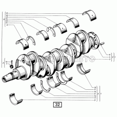 Вал коленчатый СМД-21, -22, 22А, 23, 23.01, 23.02, 24, 24.01, 24.02