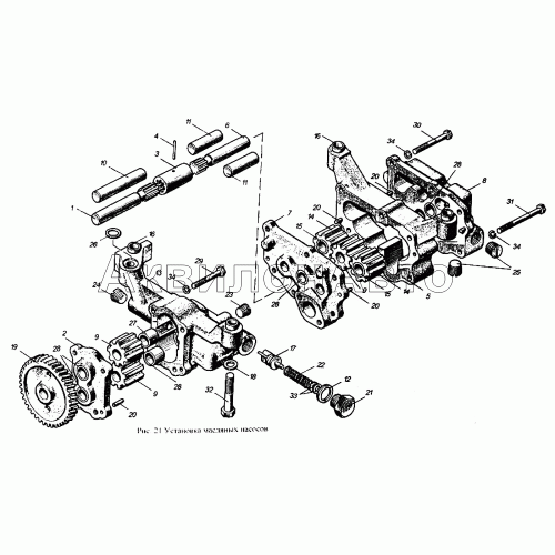 Установка масляных насосов Установка масляных насосов