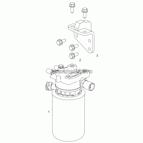 5344.1117005-20 Установка фильтра тонкой очистки (ЯМЗ-5344-10, ЯМЗ-53442) 5344.1117005-20 Установка фильтра тонкой очистки (ЯМЗ-5344-10, ЯМЗ-53442)