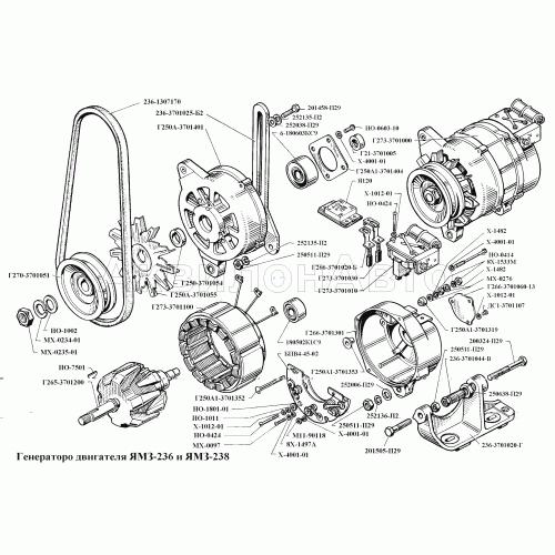 Генератор двигателей ЯМЗ-236 и ЯМЗ-238НБ