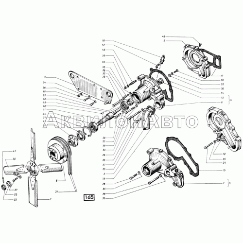 Насос водяной СМД-14НГ,-14БН,-15Н,-19,-20